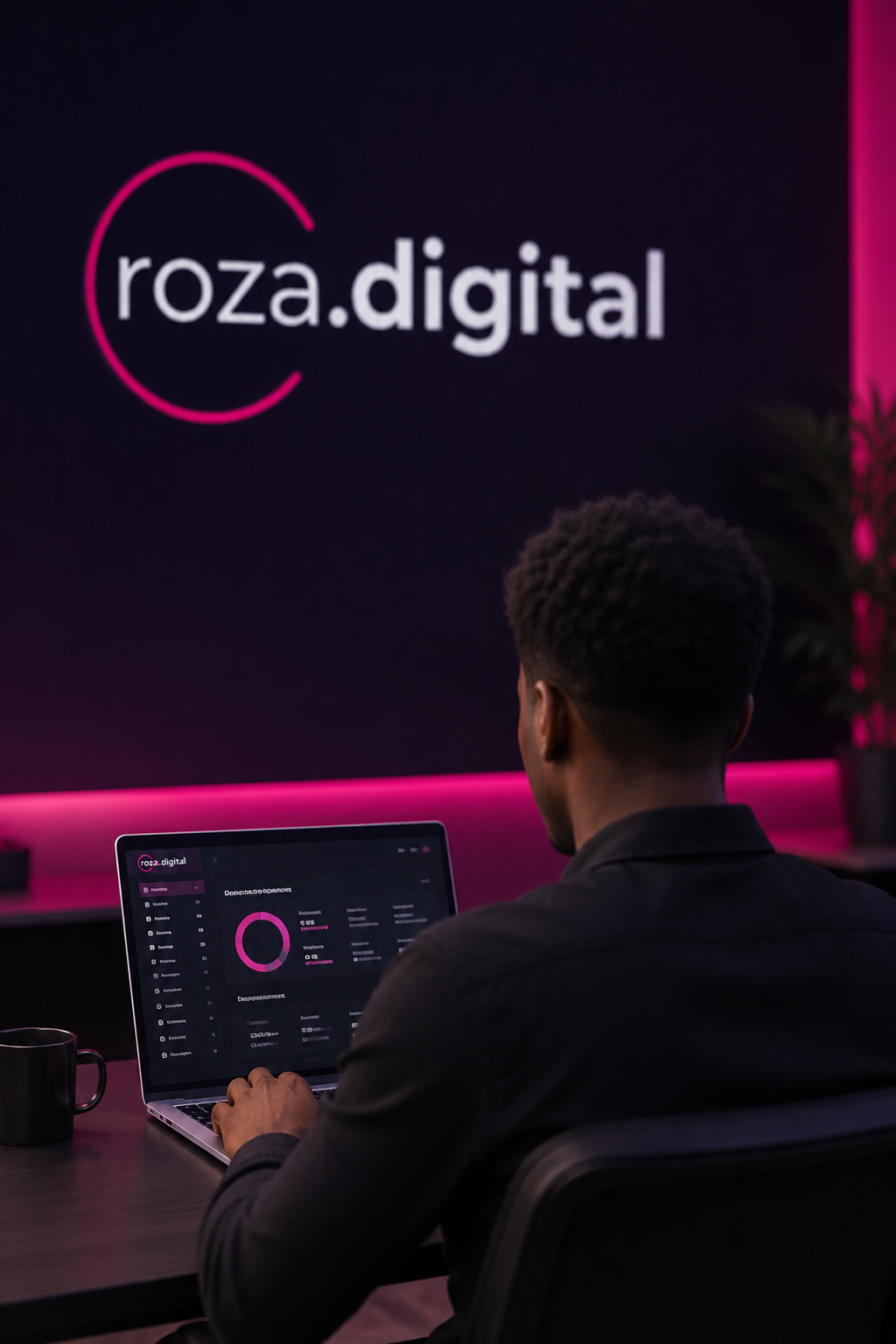 Arbeitsplatz bei roza digital: Auswertung im Dashboard